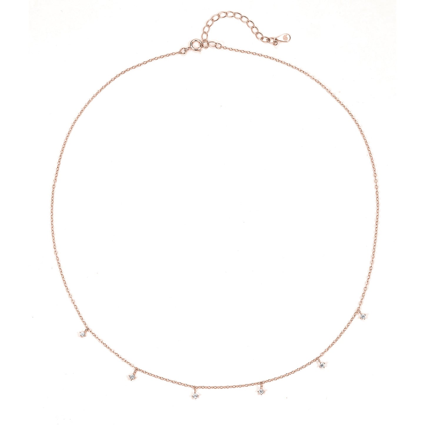 Gemstone Charm Necklace Sterling Silver