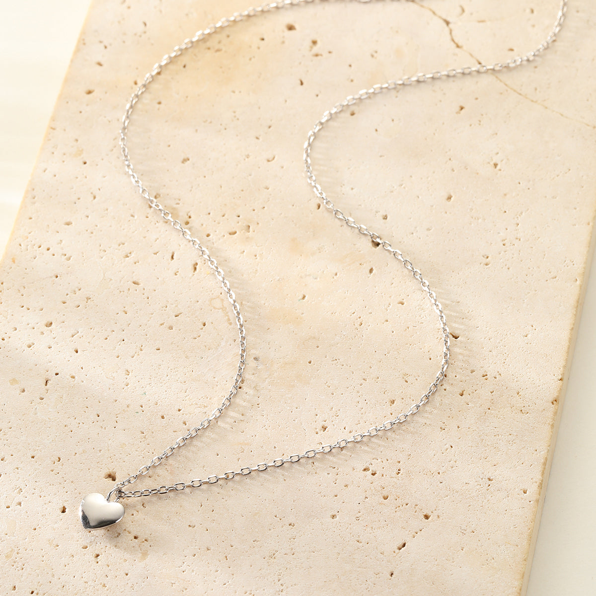 Love Heart Necklace Sterling Silver