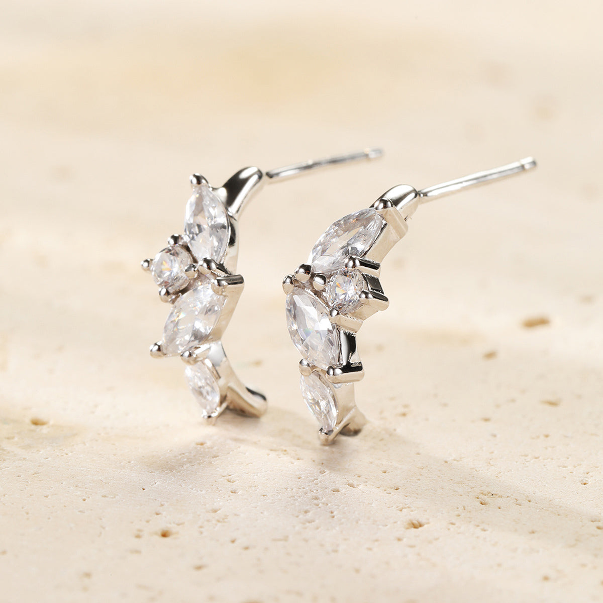 Moonlight Magic Hoop Earrings Sterling Silver