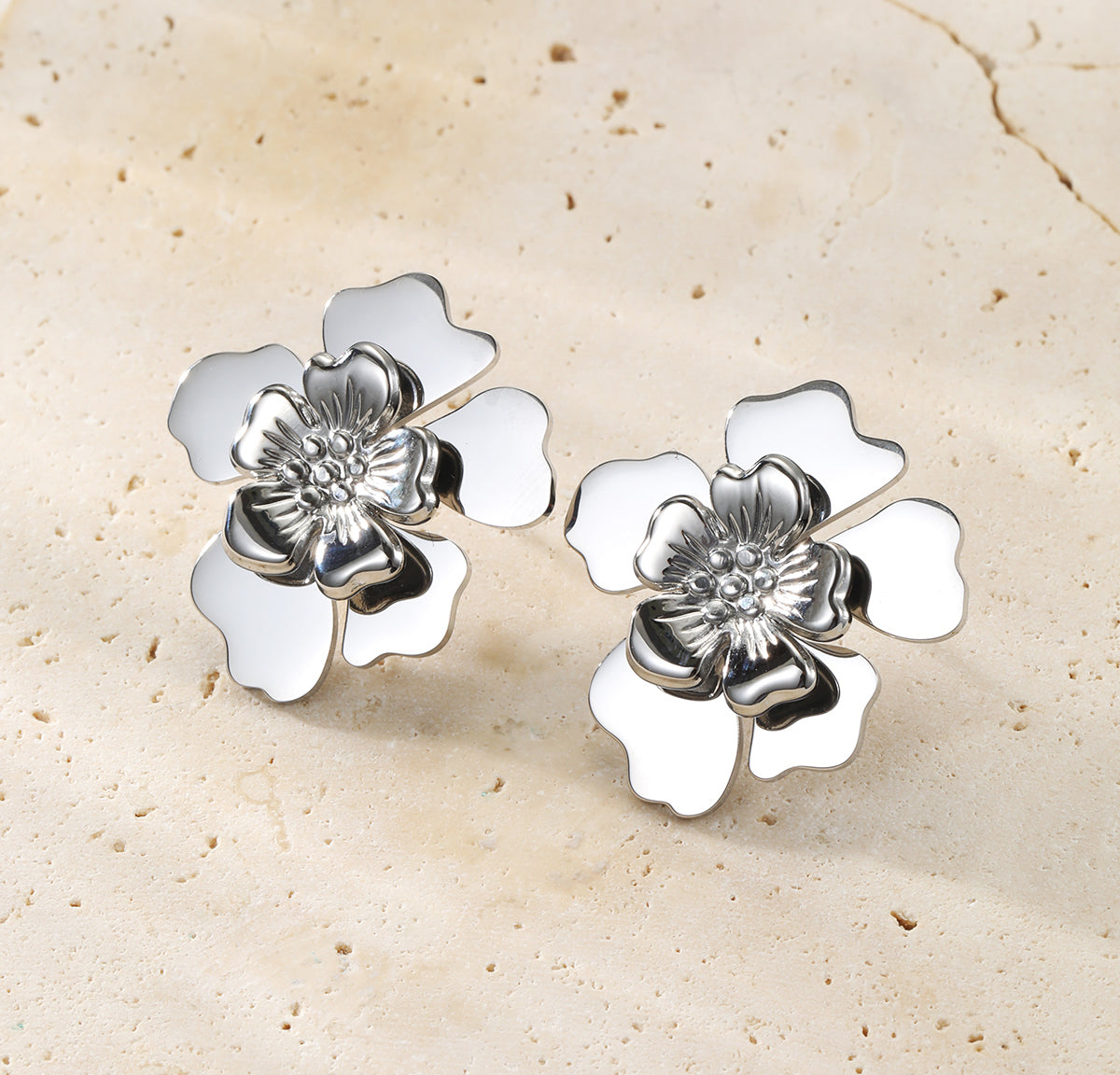 Petal Blossom Statement Earrings Waterproof