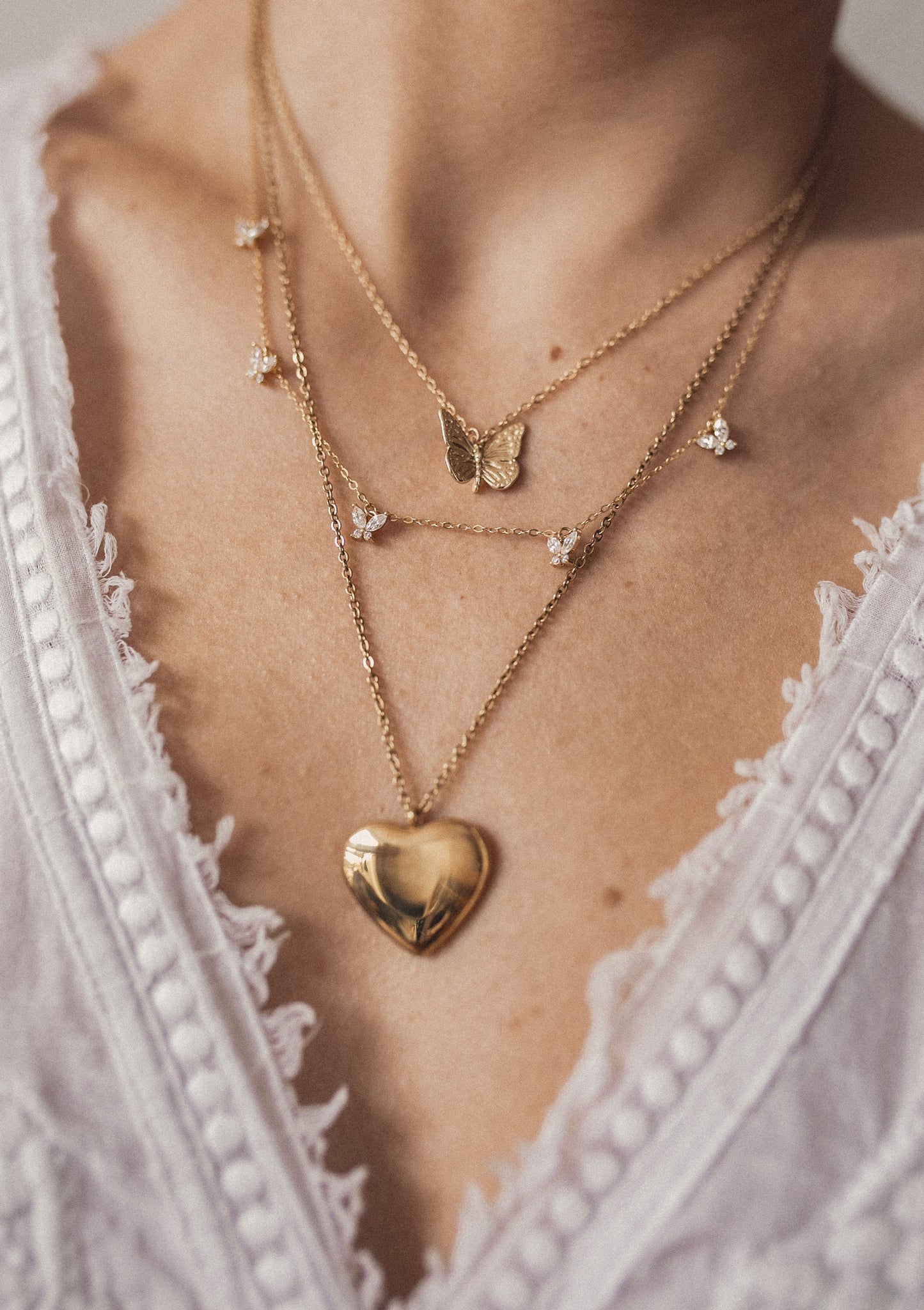 Butterfly Pendant Necklace Sterling Silver