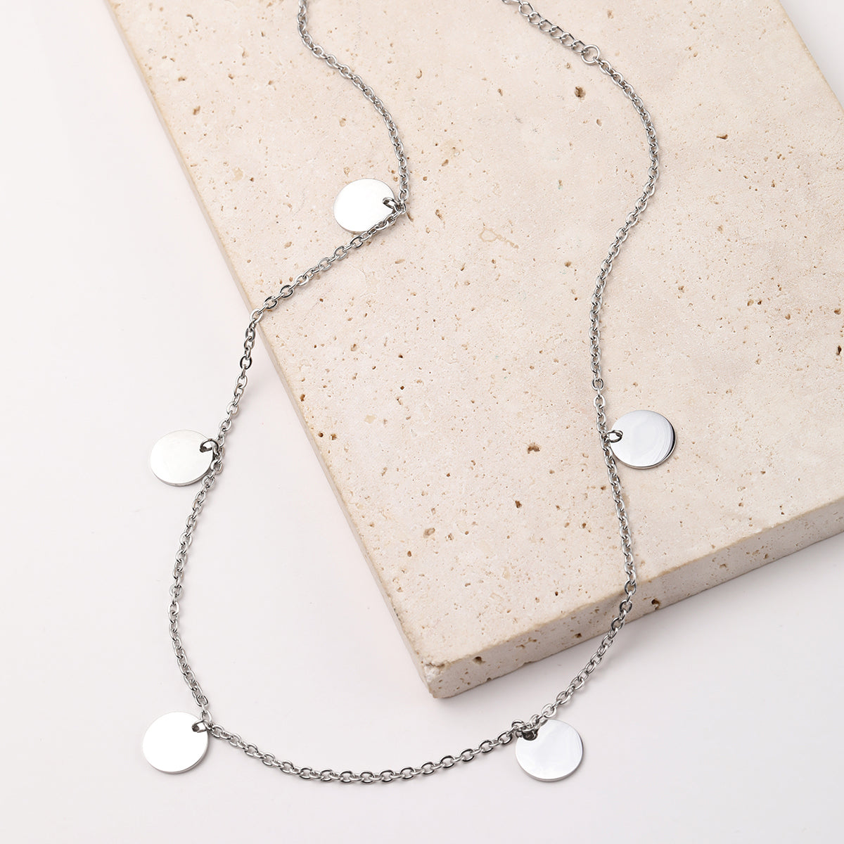 Happiness Circle Necklace Silver