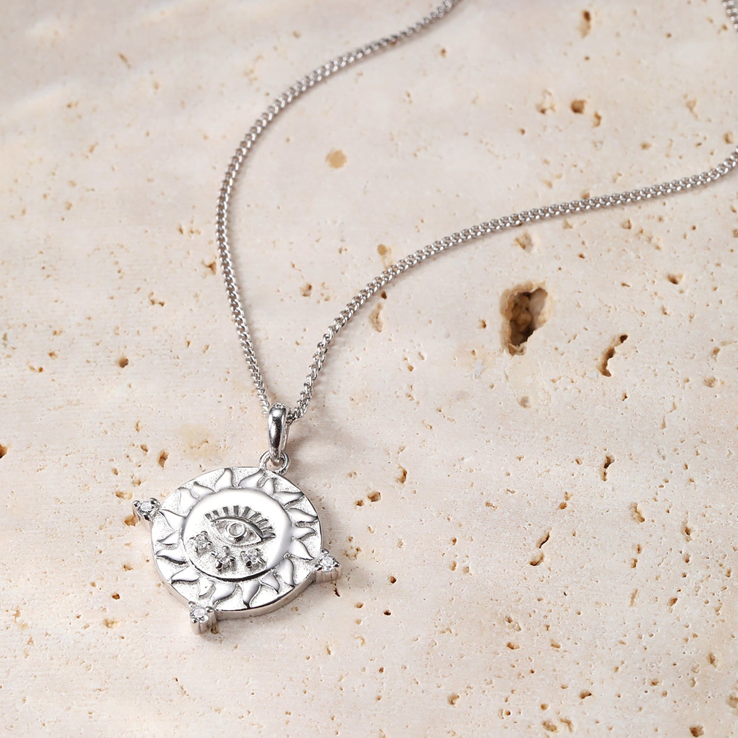 Protection Pendant Necklace Sterling Silver