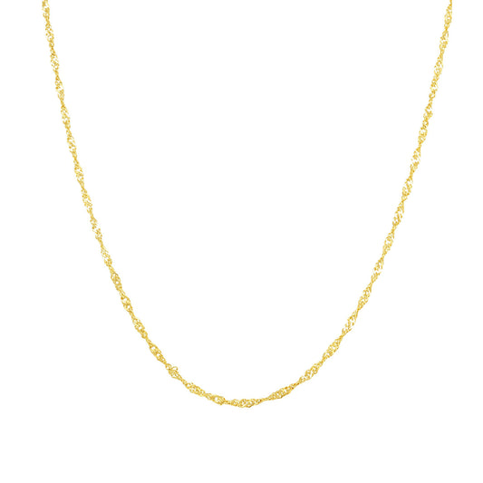 Fine Singapore Chain Necklace Gold