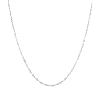 Fine Singapore Chain Necklace Silver