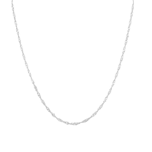 Fine Singapore Chain Necklace Silver
