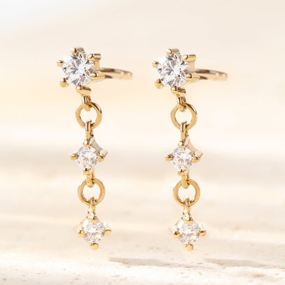 Alignment Stud Earrings 14K Gold