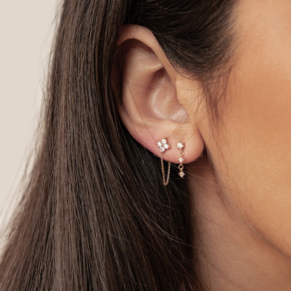 Alignment Stud Earrings 14K Gold