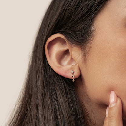 Alignment Stud Earrings 14K Gold