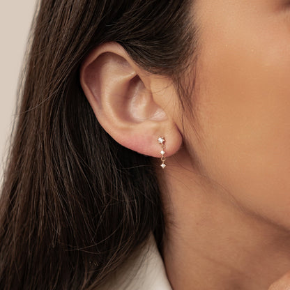 Alignment Stud Earrings 14K Gold