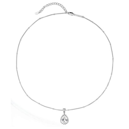 April Diamond Birthstone Necklace Sterling Silver