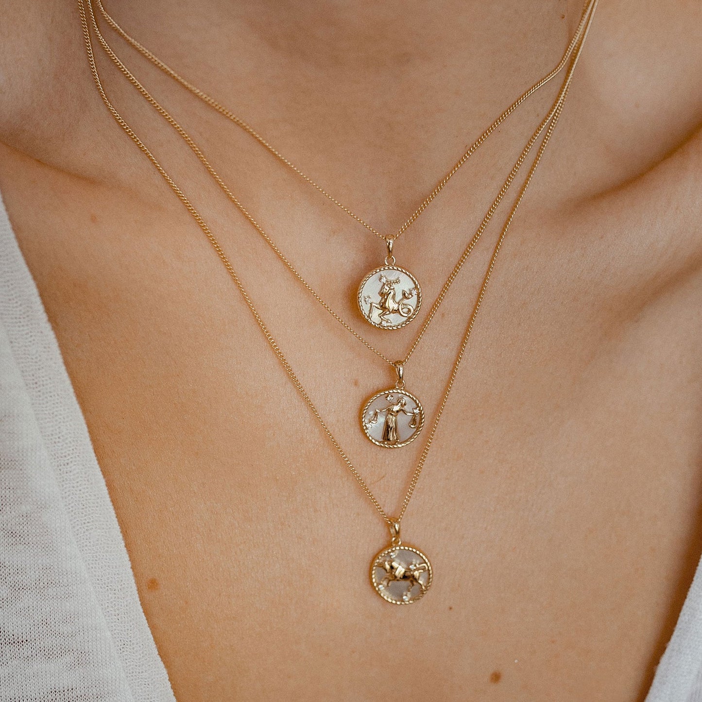 Capricorn Zodiac Pendant Necklace