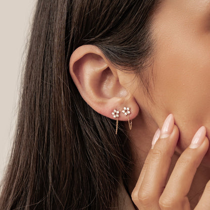 Becoming Chain Earrings 14K Gold