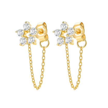 Becoming Chain Earrings 14K Gold