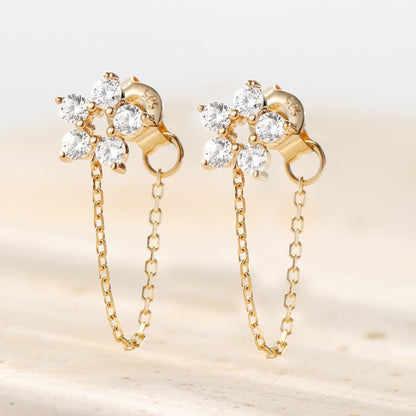 Becoming Chain Earrings 14K Gold