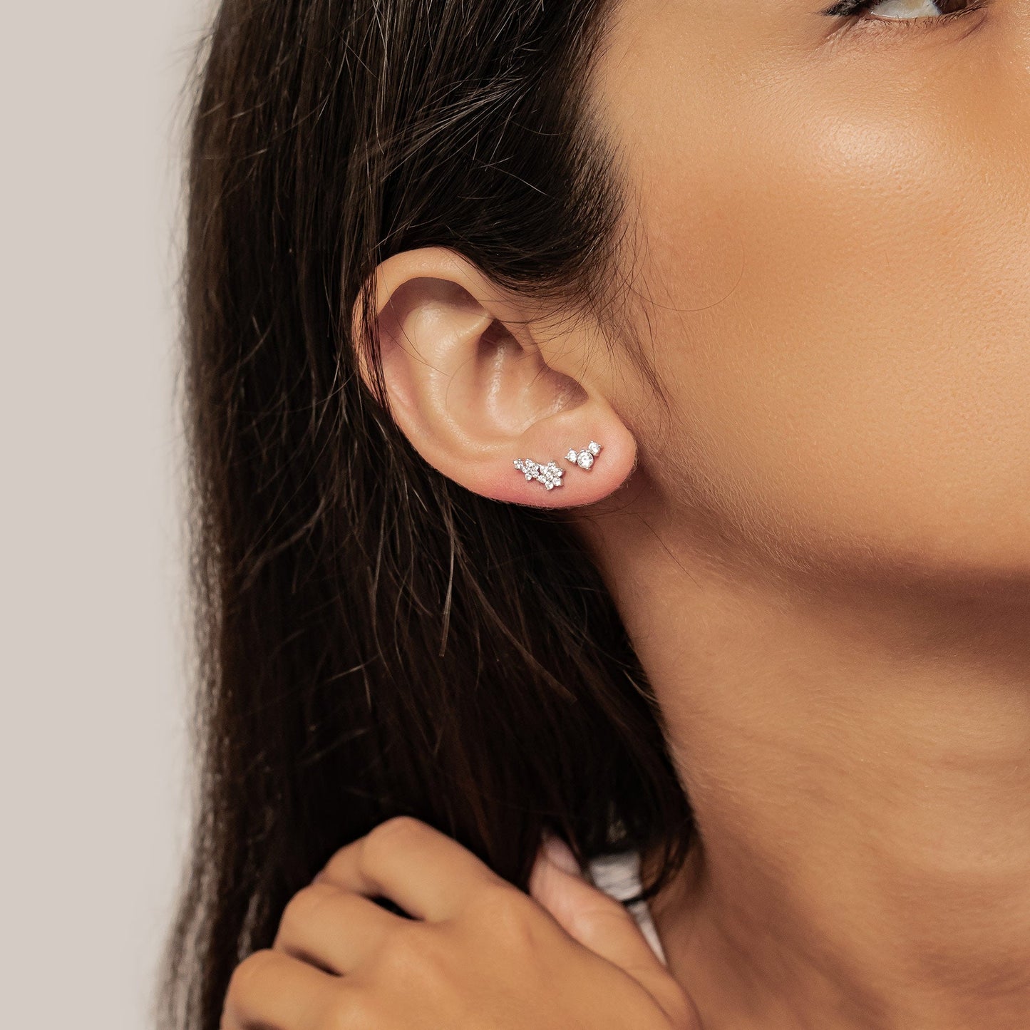 Blooming Flower Earring Set Sterling Silver