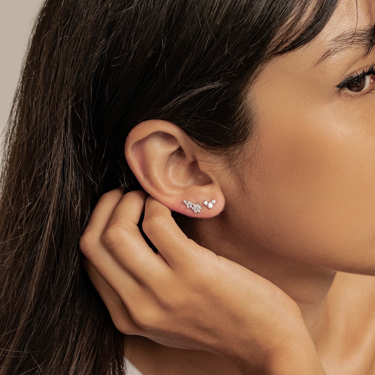 Blooming Flower Earring Set Sterling Silver