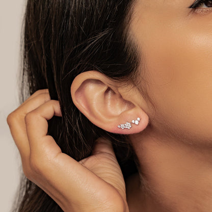 Blooming Flower Earring Set Sterling Silver