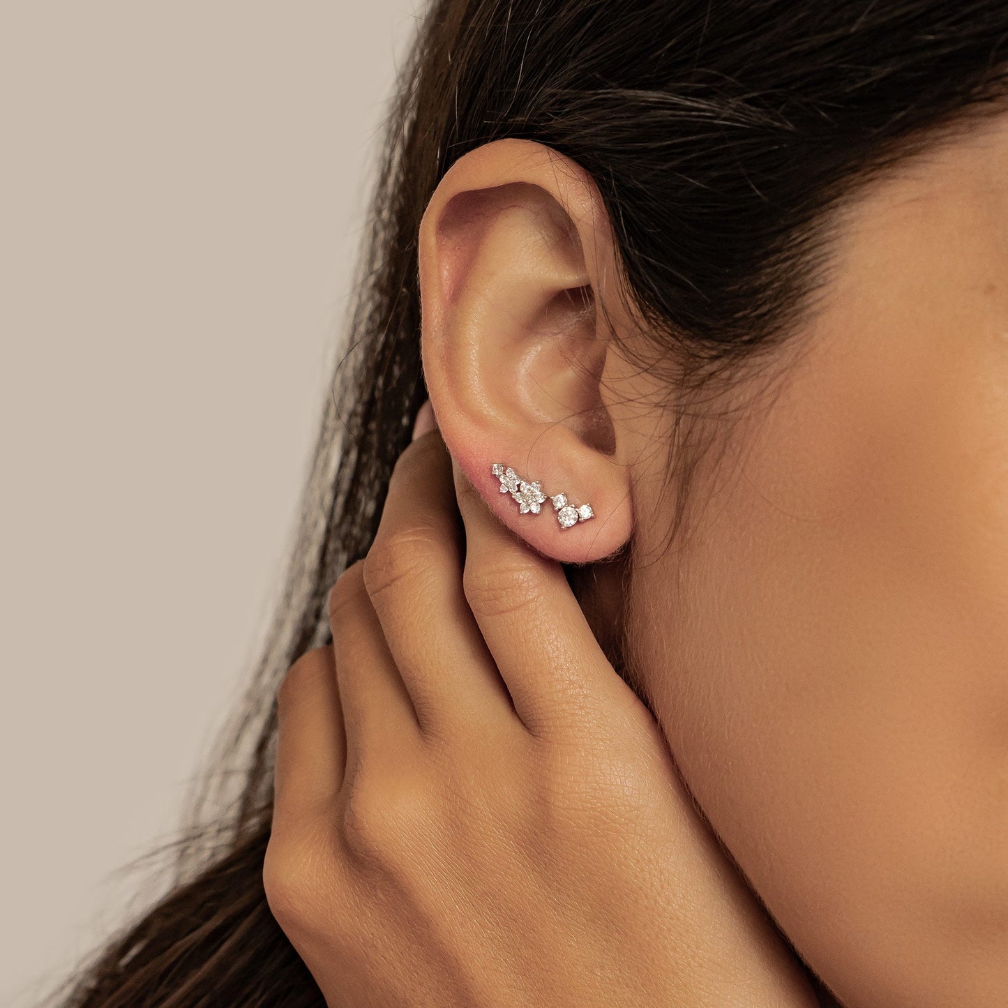 Blooming Flower Earring Set Sterling Silver