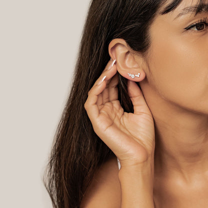 Blooming Flower Earring Set Sterling Silver