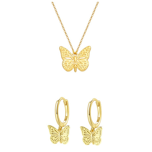 Butterfly Jewelry Set Sterling Silver