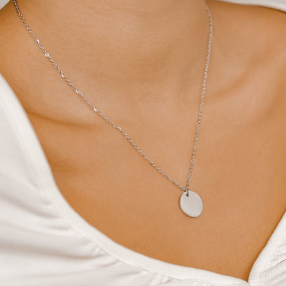 Circle Necklace Silver