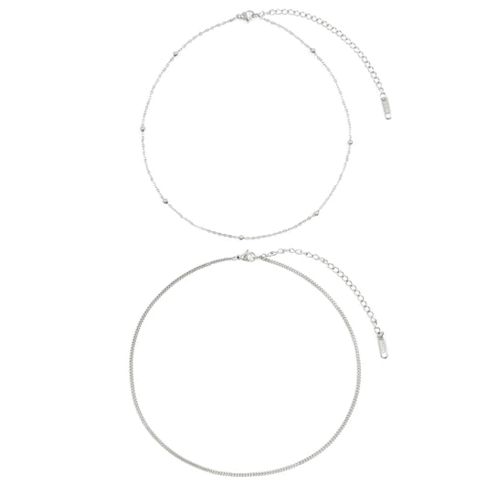 Delicate Choker Set Silver