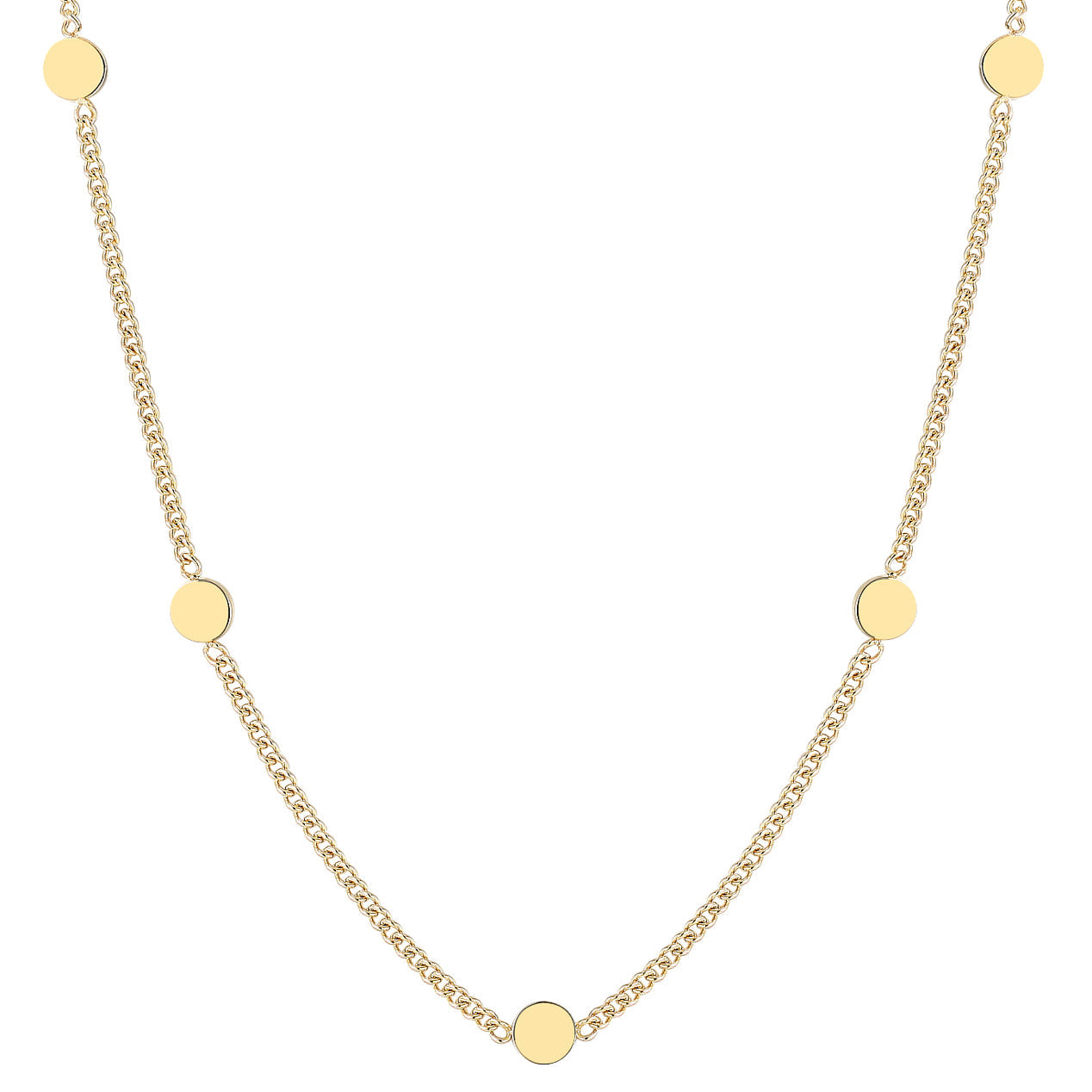 Small Circle Necklace Gold