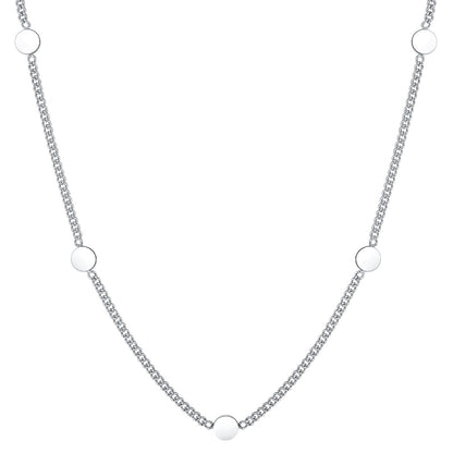 Small Circle Necklace Silver