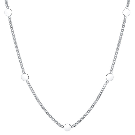 Small Circle Necklace Silver