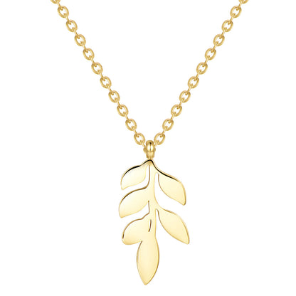 Pretty Leaf Necklace Gold
