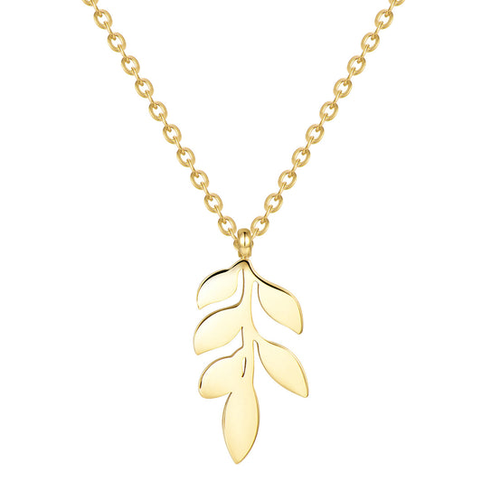 Pretty Leaf Necklace Gold