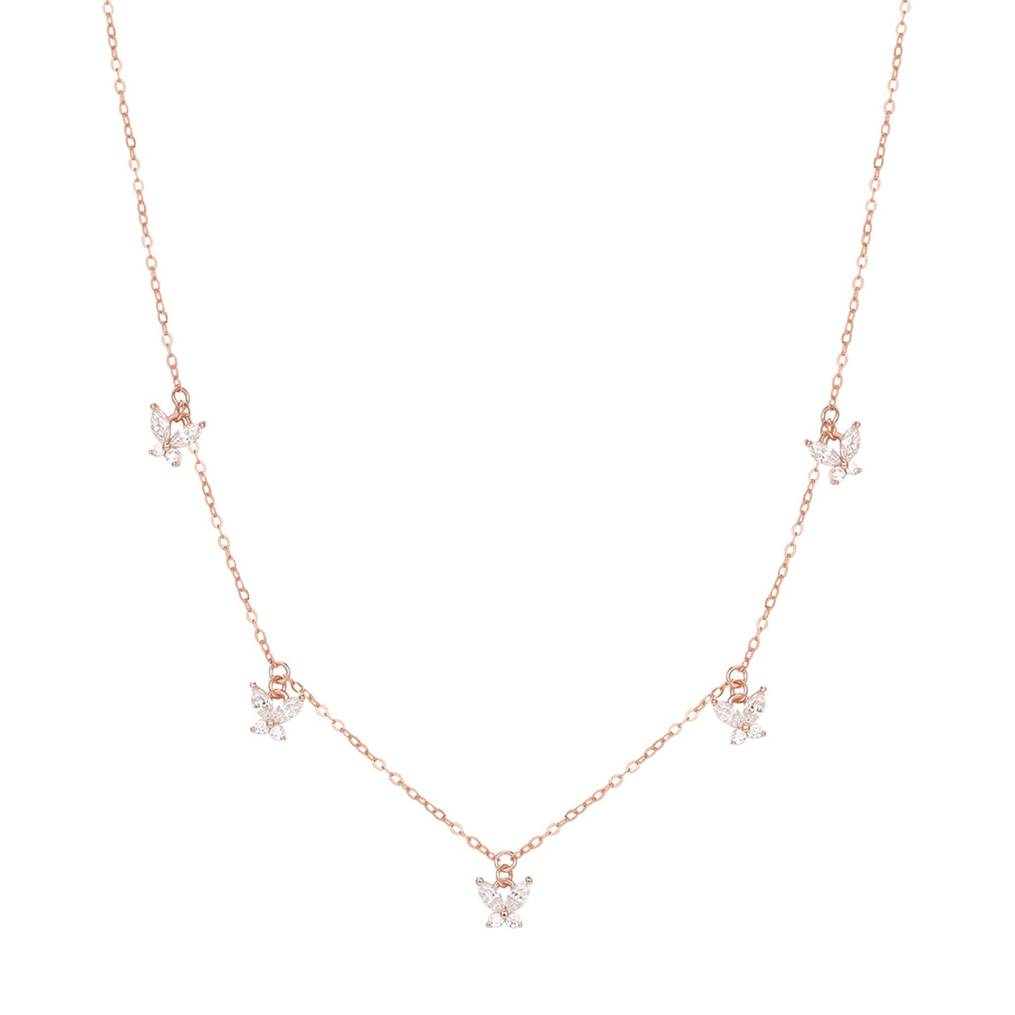 Butterfly Pendant Necklace Sterling Silver