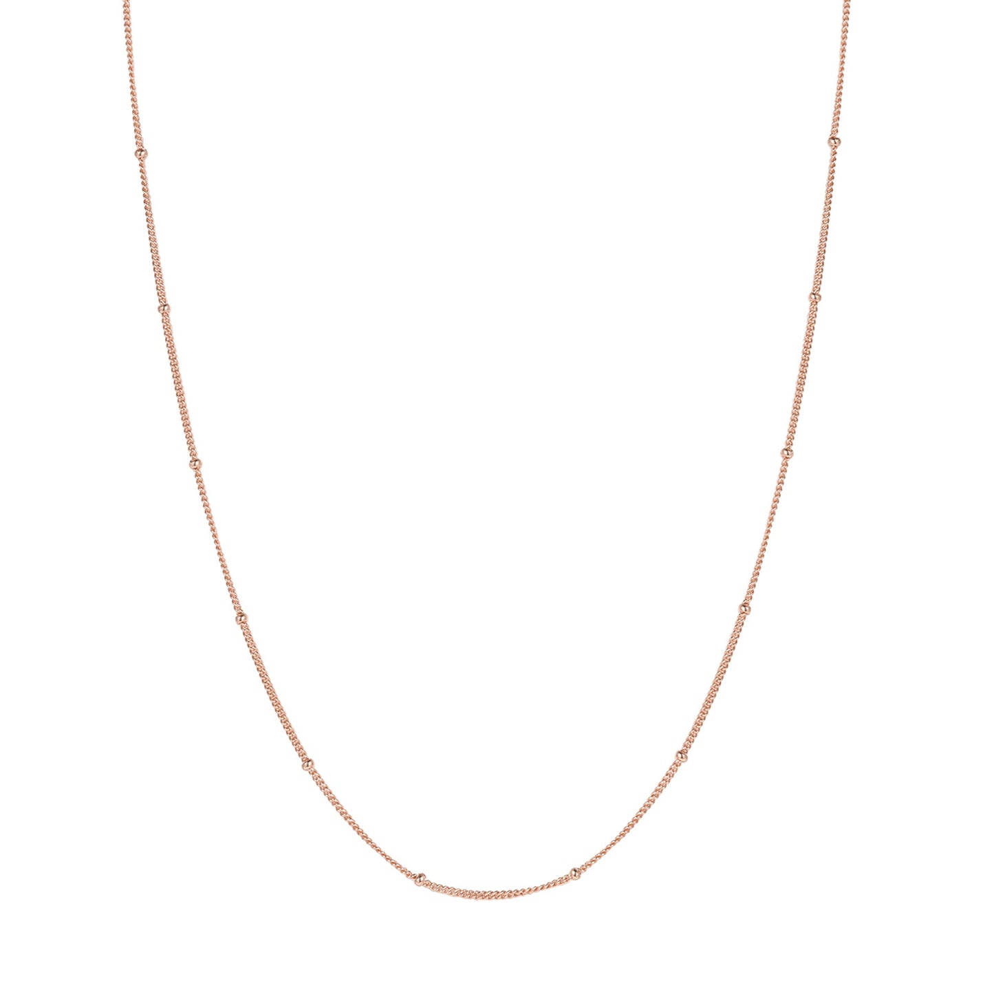 Fine Bobble Chain Necklace Sterling Silver