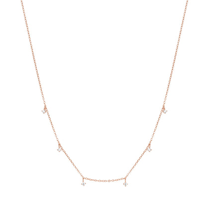 Gemstone Charm Necklace Sterling Silver