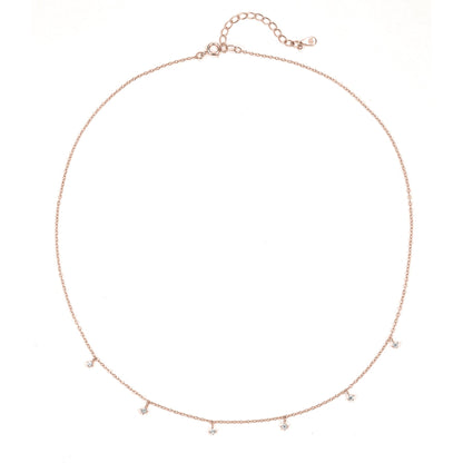 Gemstone Charm Necklace Sterling Silver