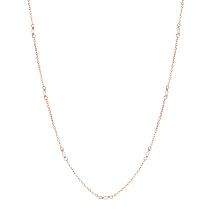 Pearl Chain Necklace Sterling Silver