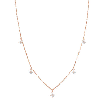 Floret Charm Necklace Sterling Silver