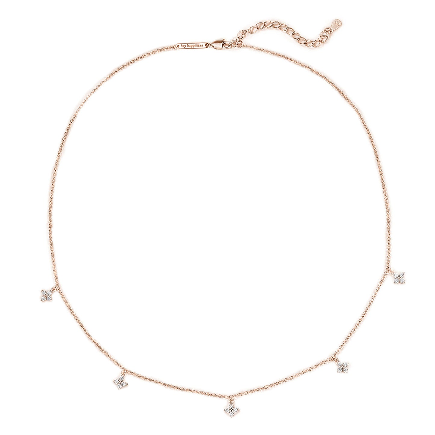 Floret Charm Necklace Sterling Silver