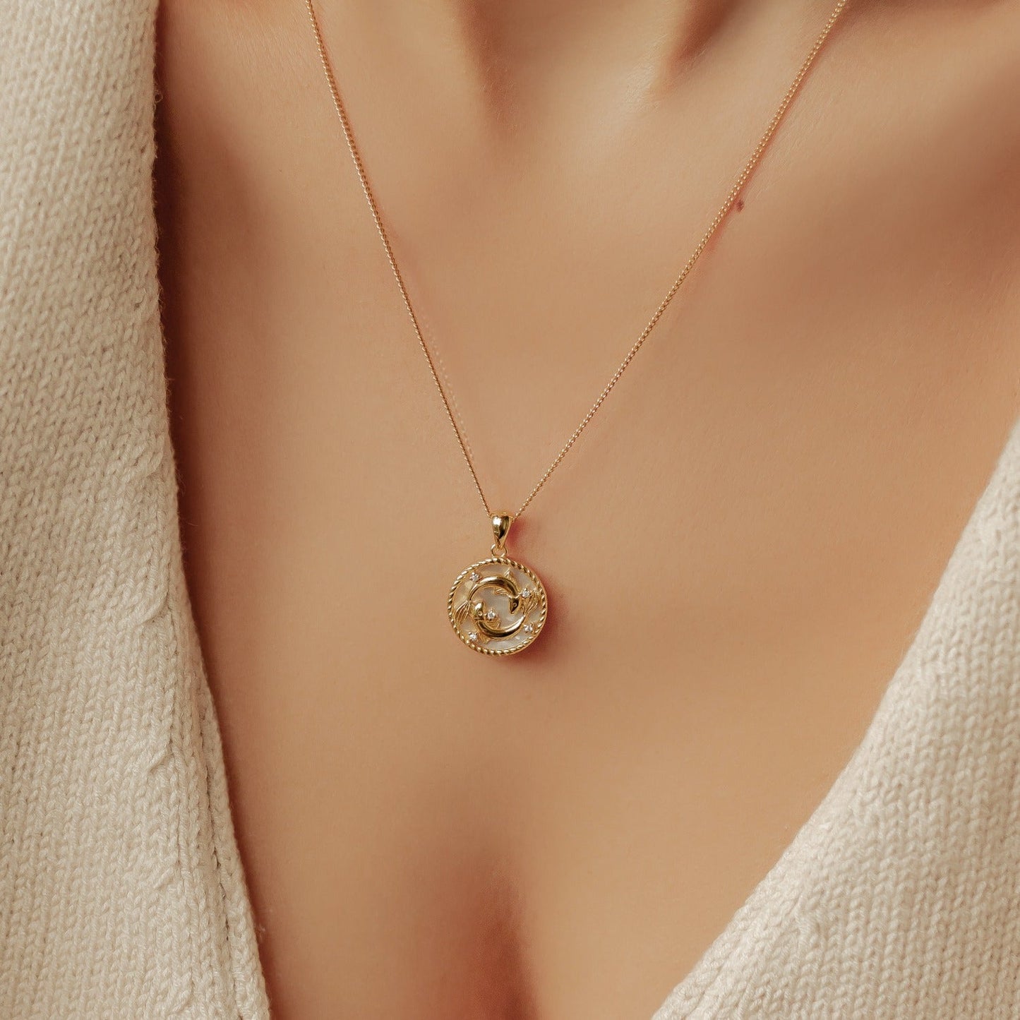 Pisces Zodiac Pendant Necklace