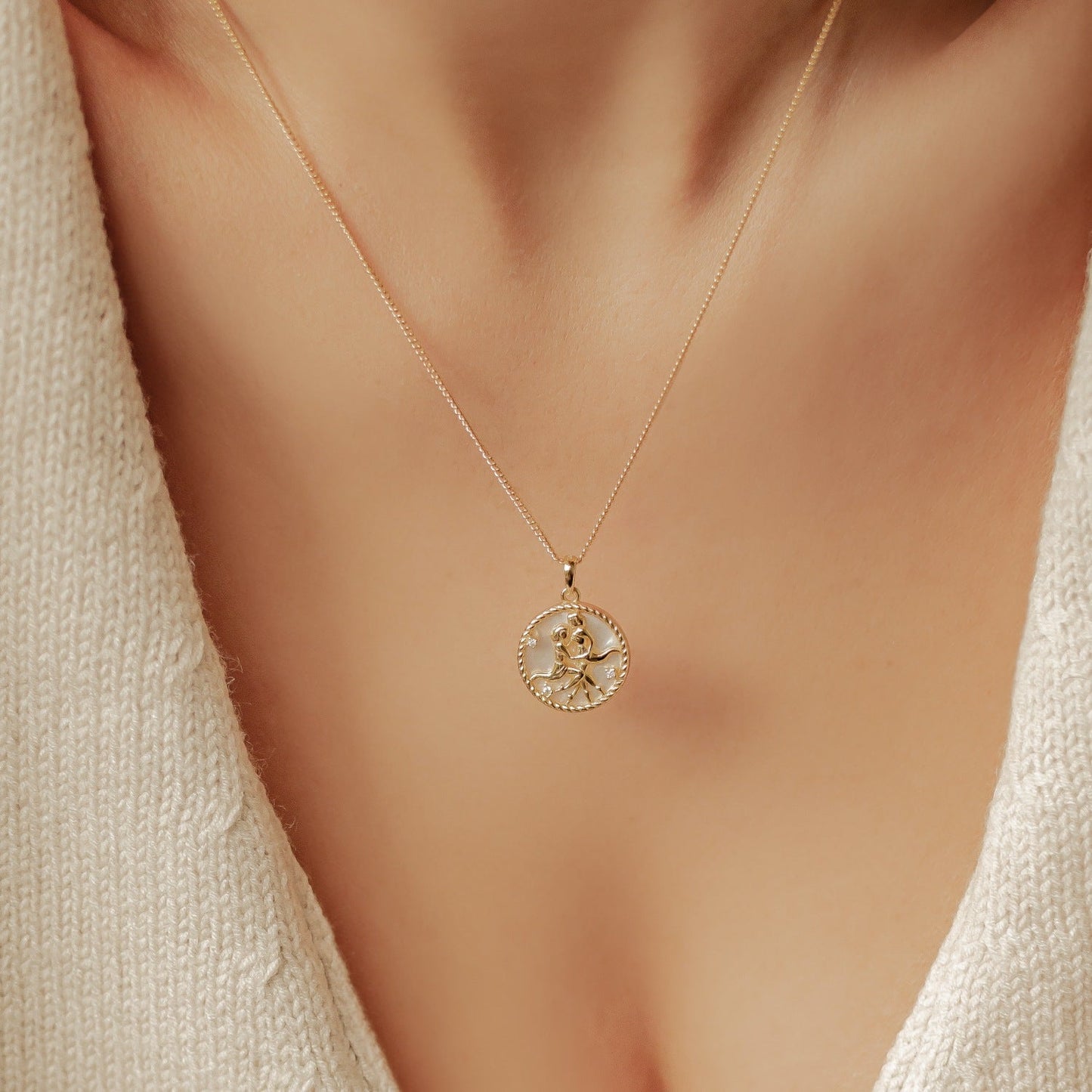 Gemini Zodiac Pendant Necklace