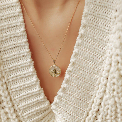 Capricorn Zodiac Pendant Necklace