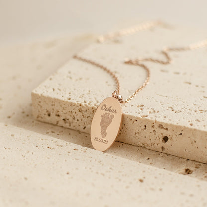 Hand and FootPrint Necklace