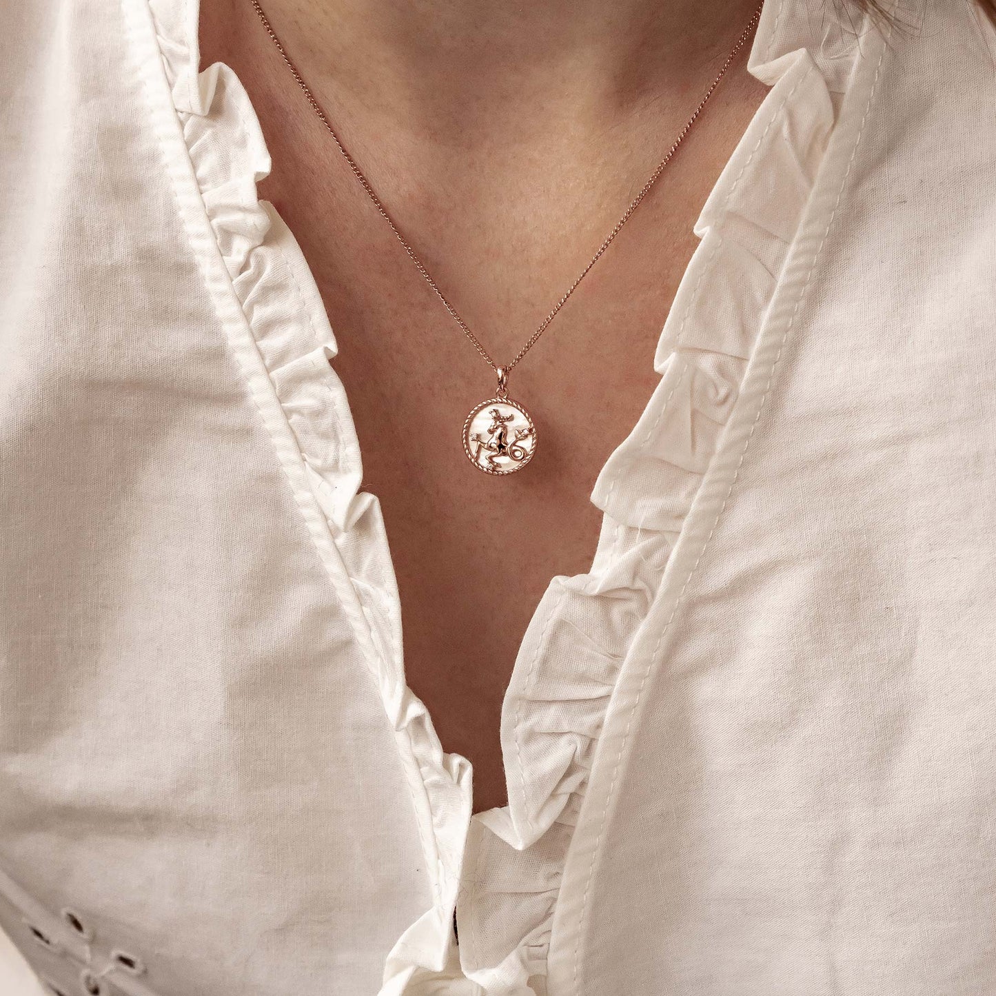 Capricorn Zodiac Pendant Necklace