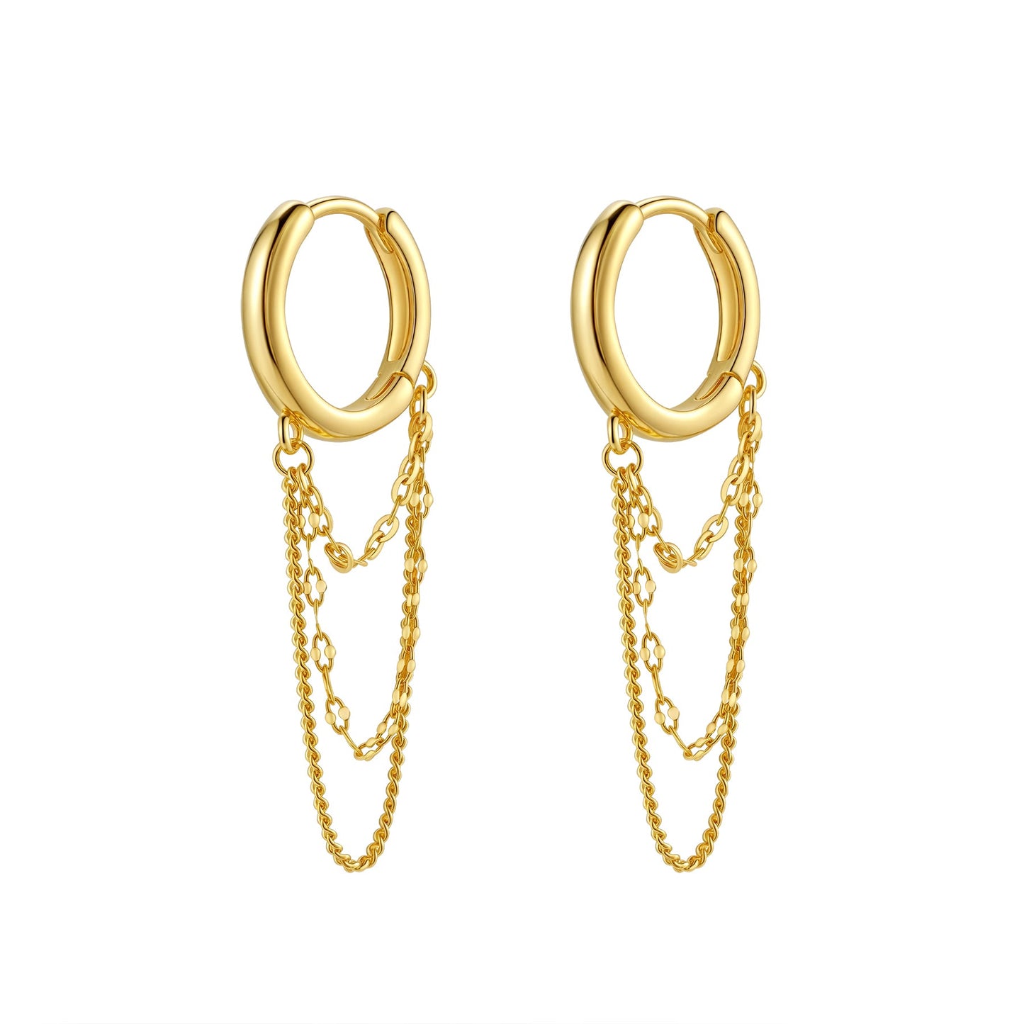 Cascade Blossom Hoop Earrings Sterling Silver