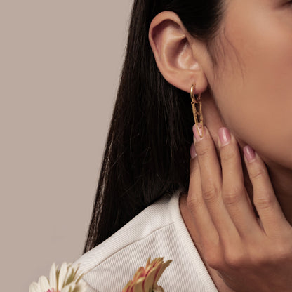 Cascade Blossom Hoop Earrings Sterling Silver