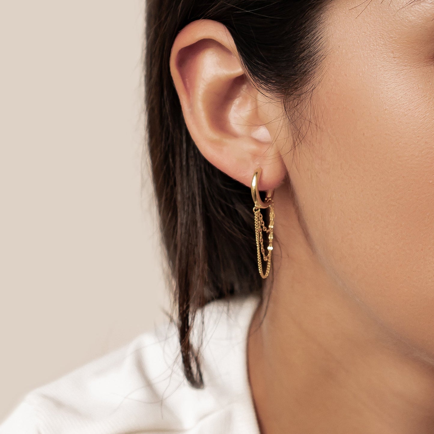 Cascade Blossom Hoop Earrings Sterling Silver