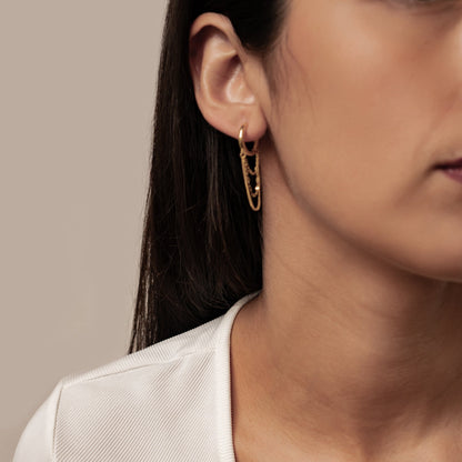 Cascade Blossom Hoop Earrings Sterling Silver