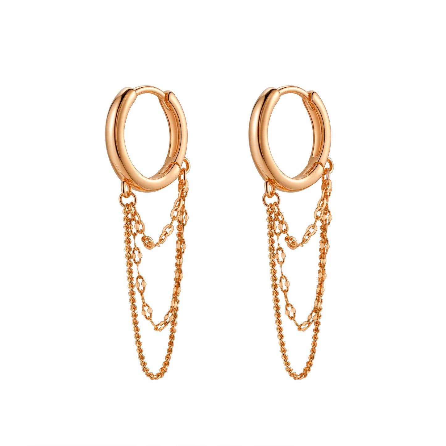 Cascade Blossom Hoop Earrings Sterling Silver