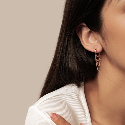 Cascade Blossom Hoop Earrings Sterling Silver